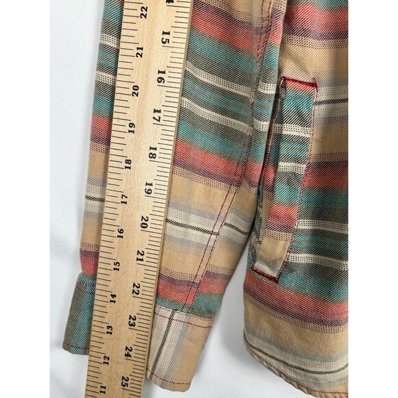 Modern Amusement Mens Hooded Button-Up Striped Shirt Jacket Large Multicolor - Picture 7 of 12